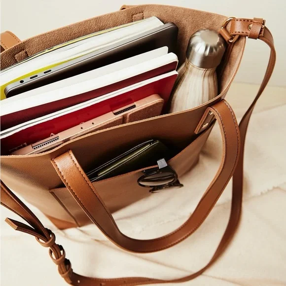 Henny + Lev 2 in 1 Vegan Leather Everyday Tote - Picture 6 of 7